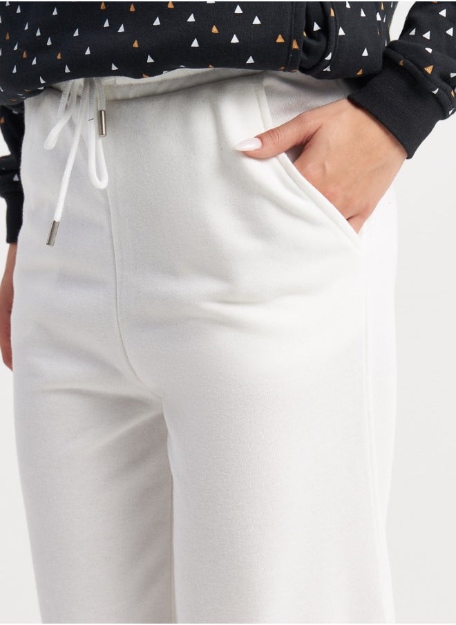 Off-White Wide-Leg Cropped Pants