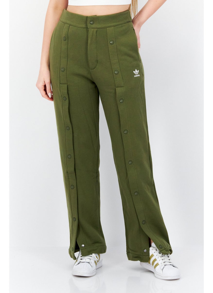 Women Sportswear Fit Brand Logo Training Pants, Olive