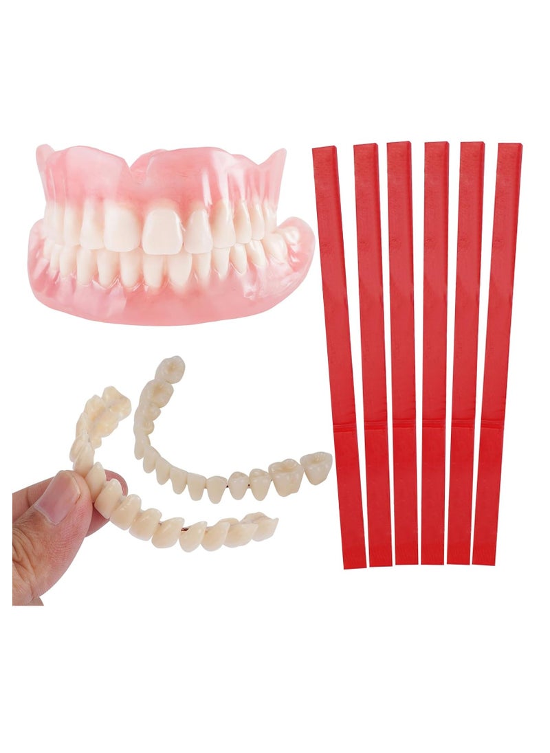 Dentaduras postizas para hombre convenient and easy silbyloyoe diy dentures at home kit complete make your own dentures kit for top and bottom of temporary repair missing teeth N1