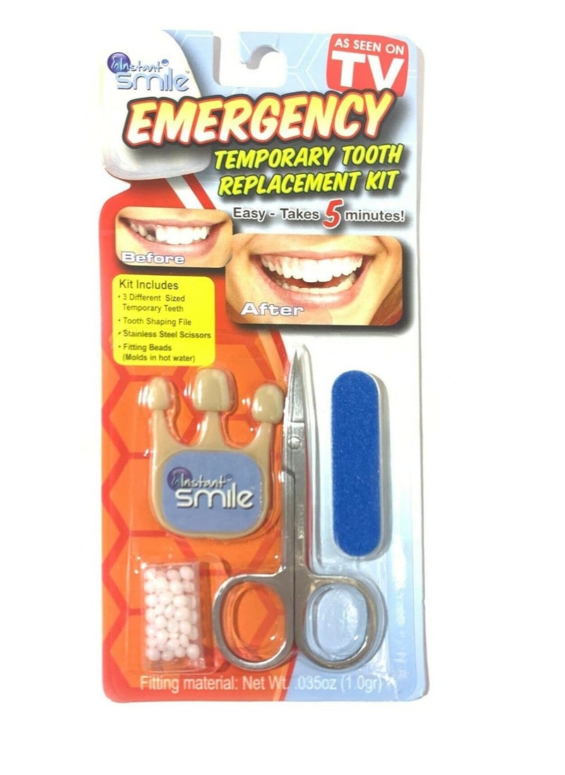 Instant Smile Emergency Temporary Tooth Replacement Kit -Dark