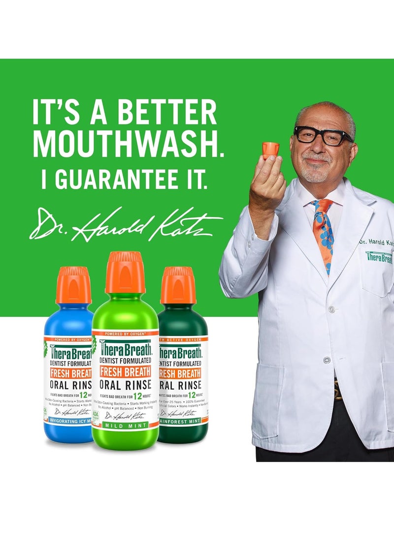 Fresh Breath Mouthwash Mild Mint Flavor Alcohol Free 16 Fl Oz 2 Pack