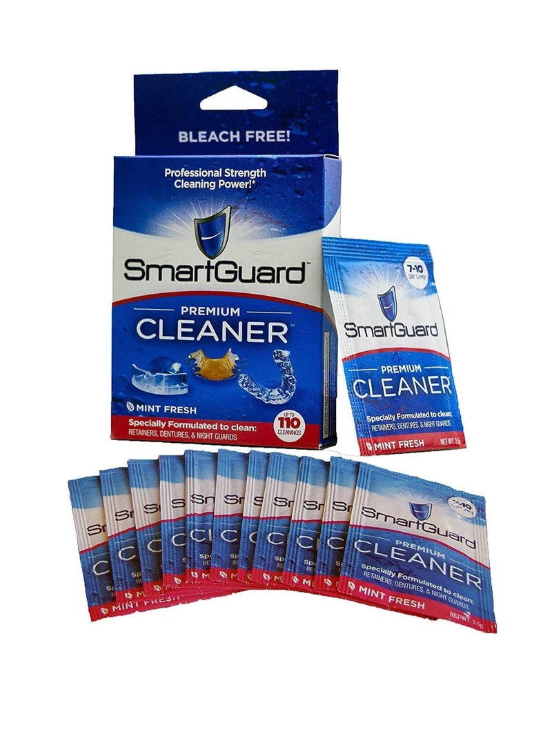 SmartGuard Premium Cleaner Crystals –(110 Cleanings)- Removes Stain, Plaque & Bad Odor from Dentures, Clear Braces, Mouth Guard, Night Guard & Retainers.