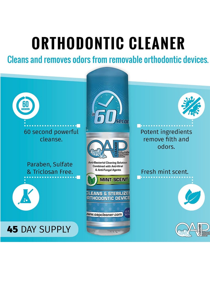 OAP Cleaner - Cleans & Sterilizes Removeable Dental and Ortho Appliances - Foam