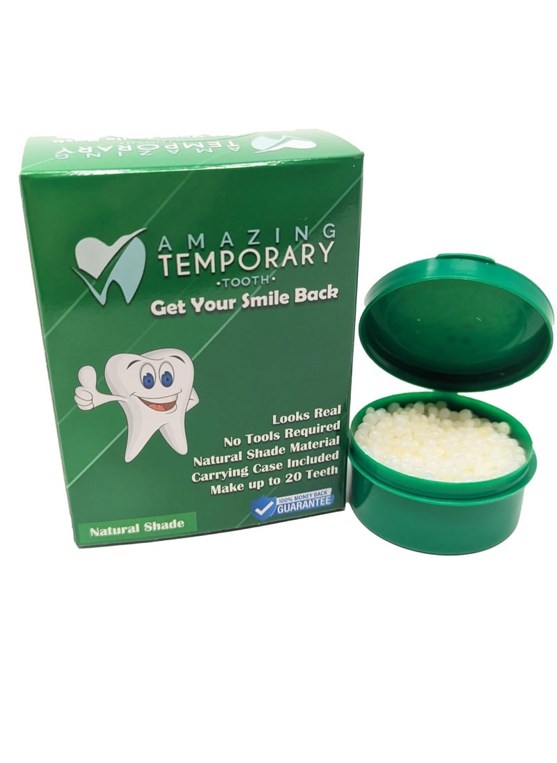 (Natural Shade) Amazing Temporary Tooth Replacement Kit, Temp Missing Teeth Repair, Available in Natural or Bright Shade