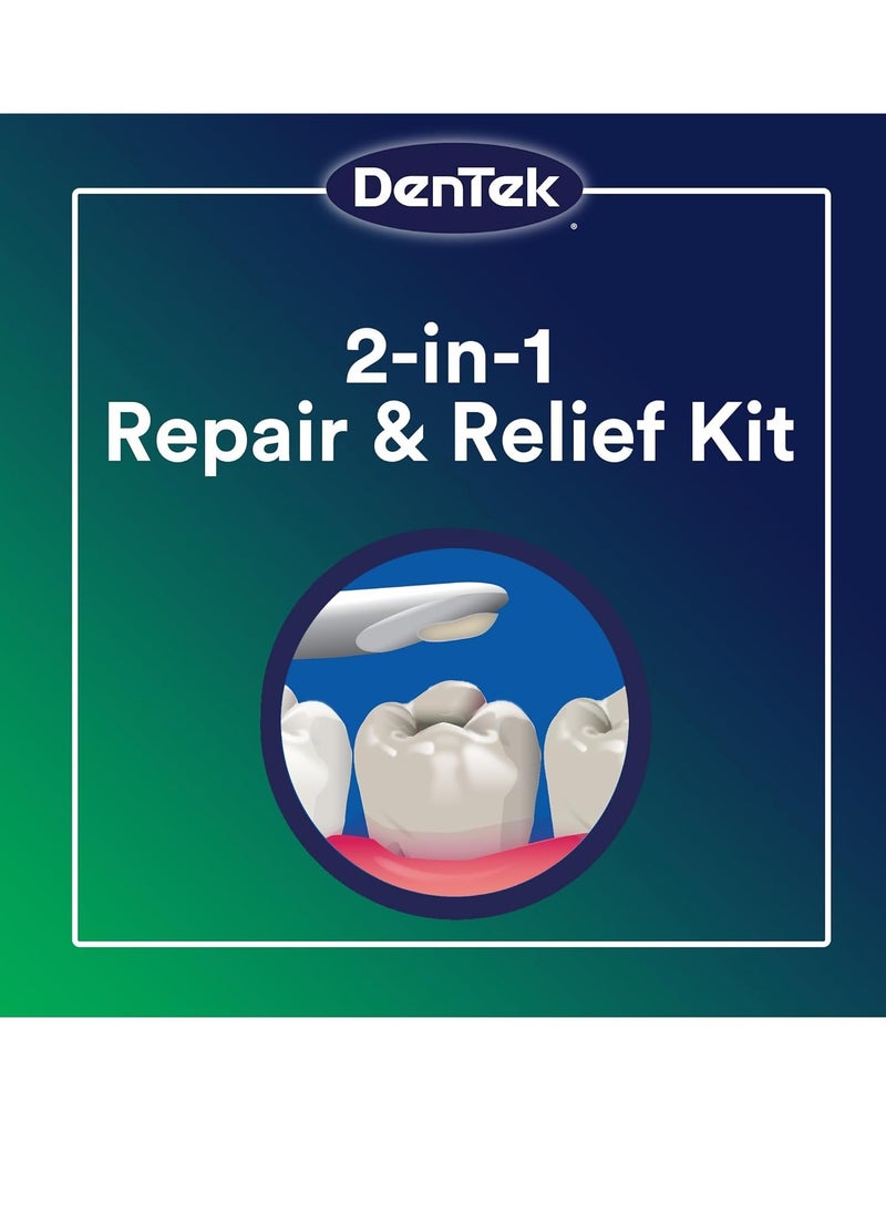 Dentek Temparin Max Repair Kit, 13+ Repairs, 2.64 Grams (Pack of 6)