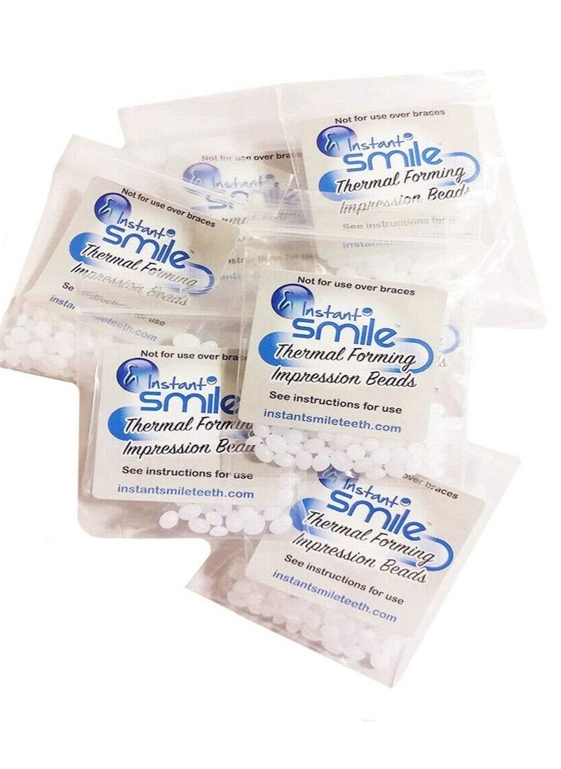 8 Packages of Instant Smile Billy Bob Replacement Thermal Adhesive Fitting Beads for Fake Teeth