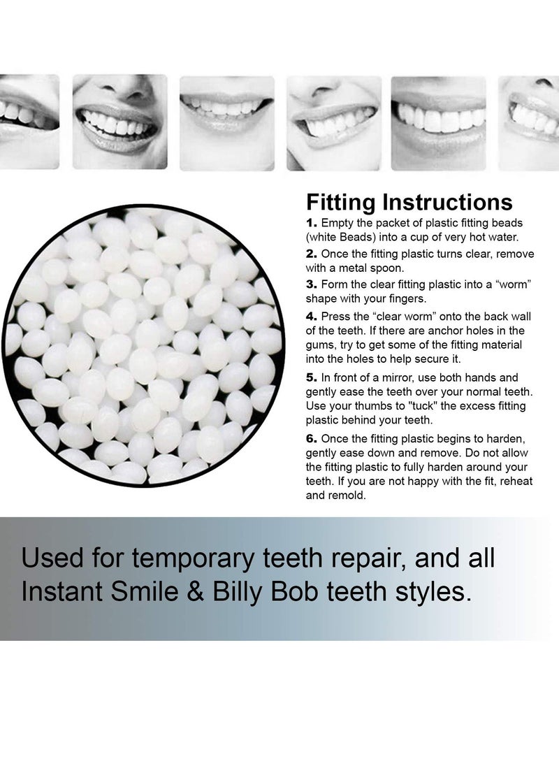 8 Packages of Instant Smile Billy Bob Replacement Thermal Adhesive Fitting Beads for Fake Teeth