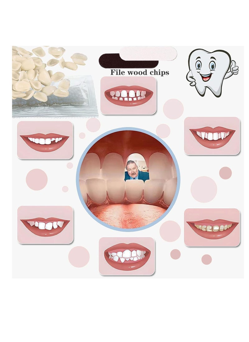 VEZE Tooth Repair Kit-Thermal Fitting Beads Granules and Fake Teeth for Temporary Fixing Missing and Broken Tooth, Moldable Fake Teeth and Thermal Beads Replacement Kit.【Teeth - Piece Yellow】