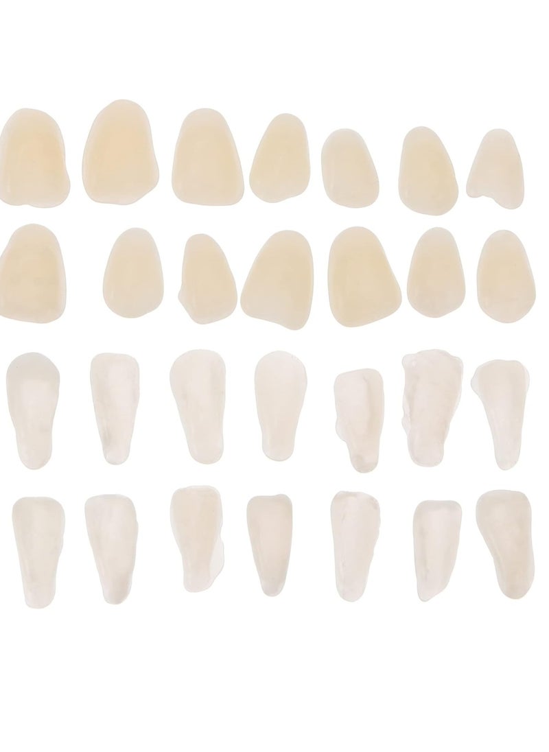 EXCEART Teeth Veneer 100 Pieces Artificial Resin Tooth Fillings Temporary Veneer Tooth Replacements Tooth Repair Supply