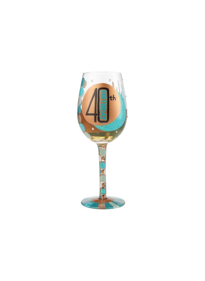 Lolita 6000737 40Th Birthday Wine Glass Multi-Colour