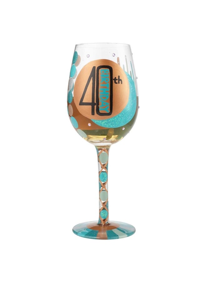 Lolita 6000737 40Th Birthday Wine Glass Multi-Colour