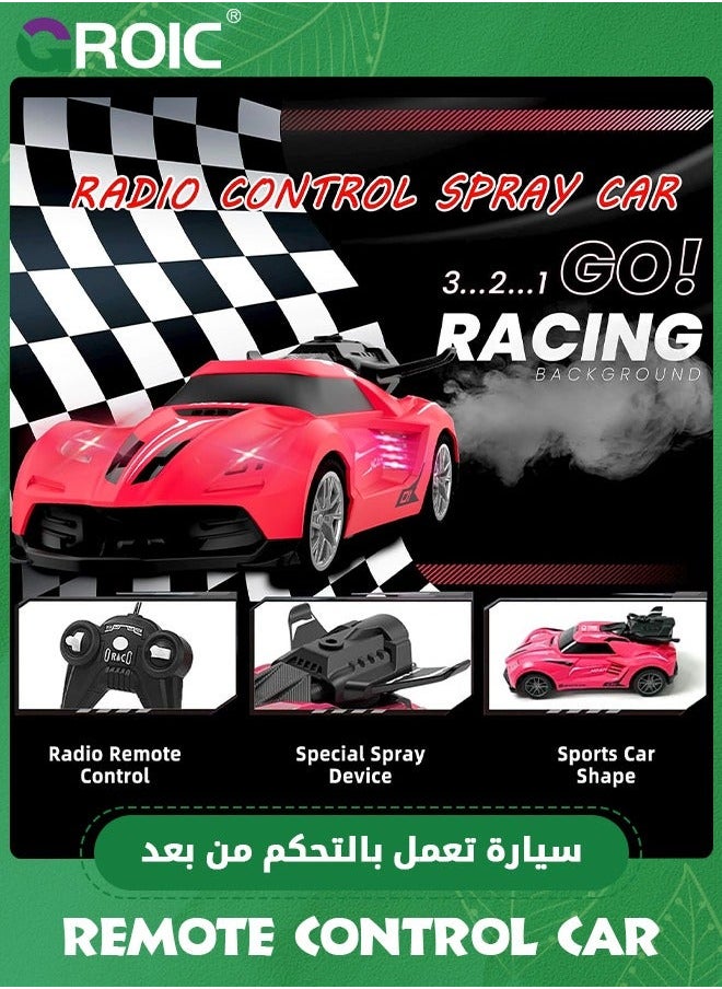 Remote Control Car,High Speed RC Car 1/24 Scale Race Supercar Vehicle with Spray Steam,LED Light,RC Racing