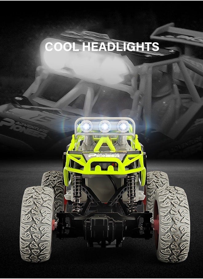 1:20 RC Car Toys, Off Road Remote Control Cars, All Terrains Electric Toy Offroad Climbing Racing High Speed with Led Lights and Rechargeable Battery