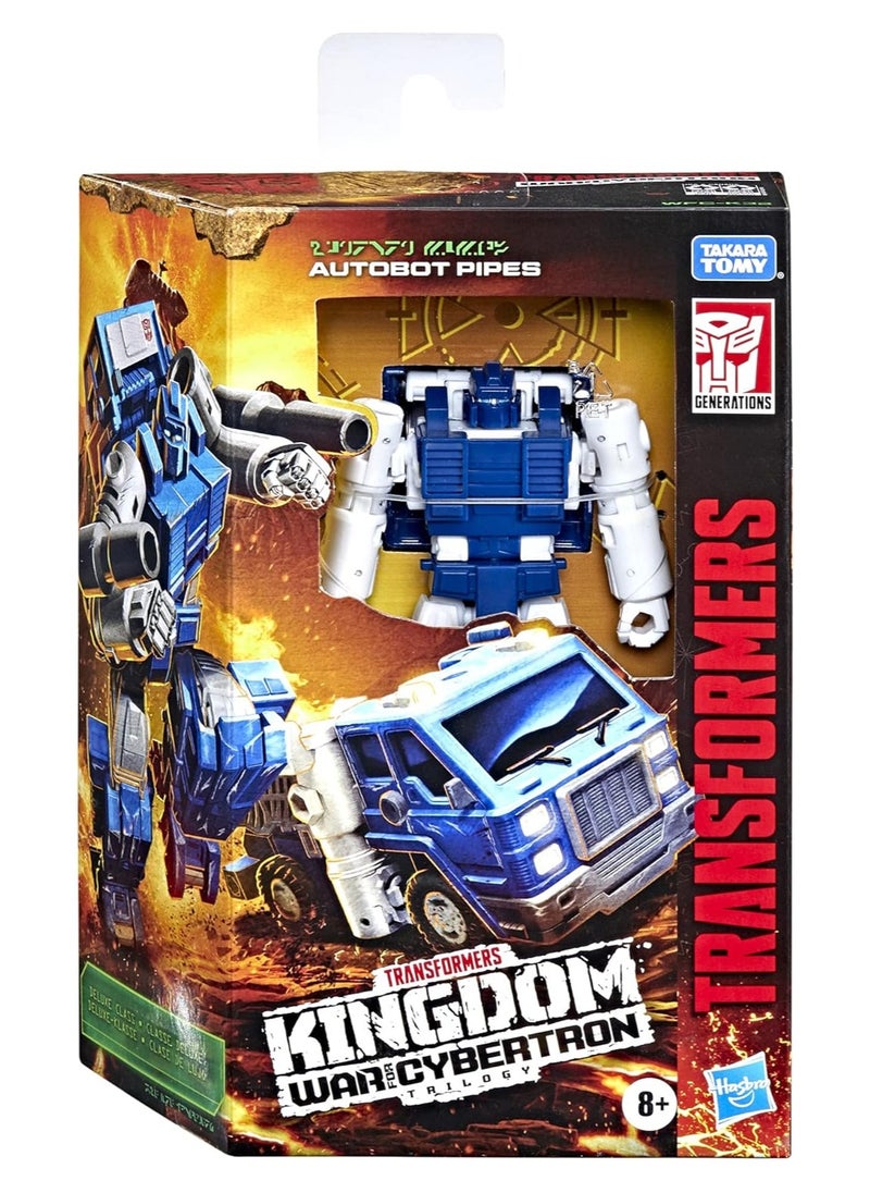 Transformers Toys Generations War for Cybertron: Kingdom Deluxe Autobot Pipes Action Figure