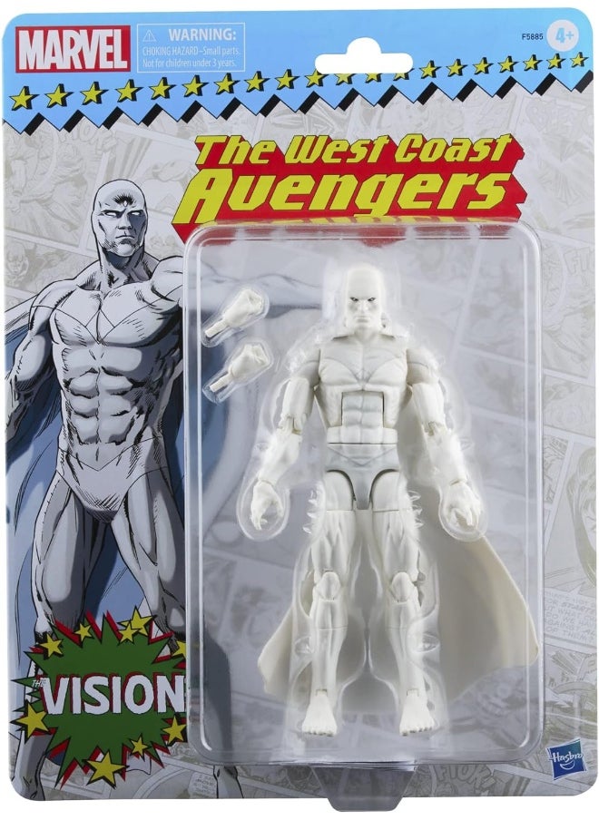 Marvel Legends Series Vision Figure 15 cm Retro Figure with Accessories - Vision - F5885 - Hasbro, Multicolor