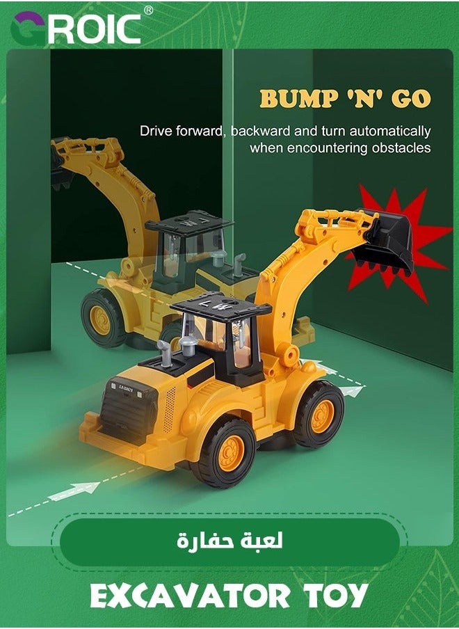 Excavator Truck Kids Toys,Digger with Electric Universal Wheel Children Car Toys Light and Music,Electric Excavator,Electric Engineering Vehicle Toy