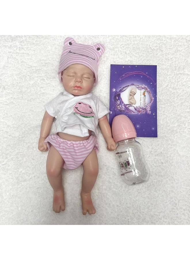 OtardDolls 33cm Full Body Solid Full Silicone Loulou Girl Reborn Dolls Lifelike Handmade Painted Reborn Dolls Gift for Kids