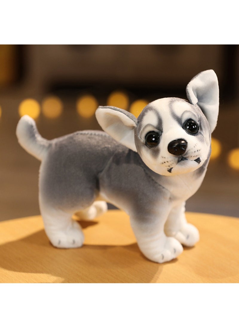 18 CM Cute Simulation Dog Plush Toy Soft Stuffed Animal Standing Doll For Girls And Boys All Ages Gift（Style 3）