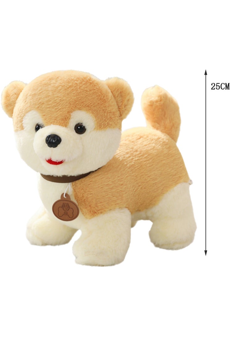 25 CM Cute Simulation Dog Plush Toy Soft Stuffed Animal Doll For Girls And Boys All Ages Gift（Style 6）