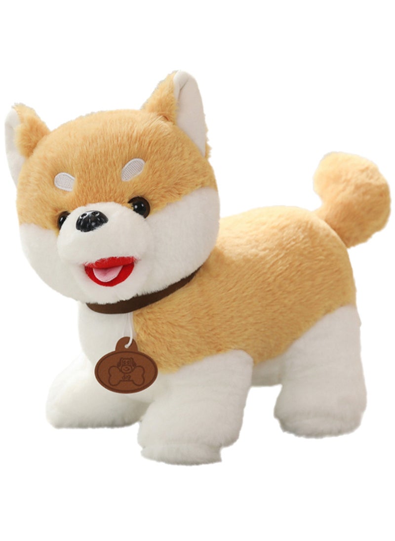 25 CM Cute Simulation Dog Plush Toy Soft Stuffed Animal Doll For Girls And Boys All Ages Gift（Style 2）