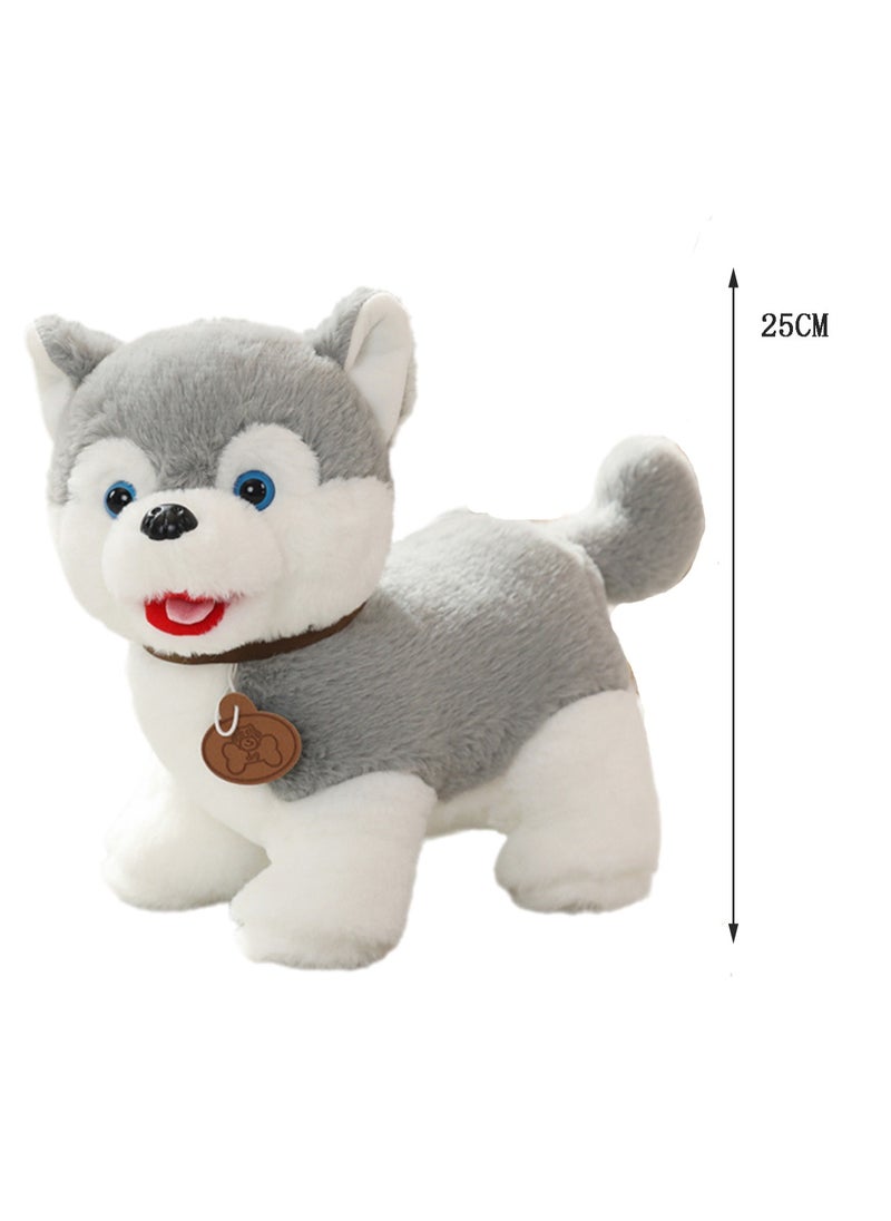 25 CM Cute Simulation Dog Plush Toy Soft Stuffed Animal Doll For Girls And Boys All Ages Gift（Style 1）