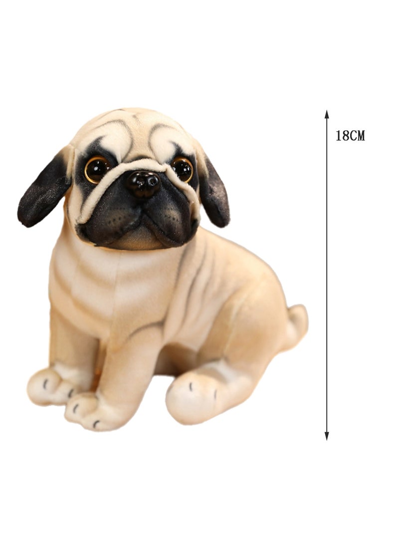 18 CM Cute Simulation Dog Plush Toy Soft Stuffed Animal Sitting Doll For Girls And Boys All Ages Gift（Style 2）