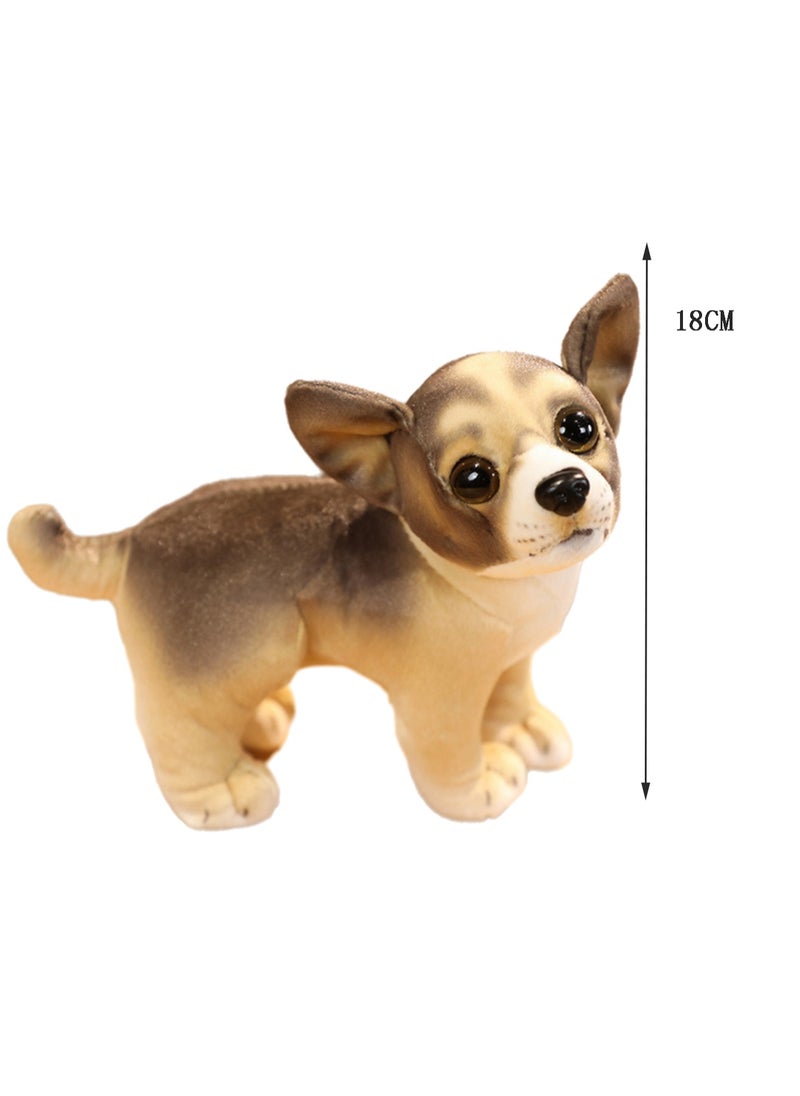 18 CM Cute Simulation Dog Plush Toy Soft Stuffed Animal Doll For Girls And Boys All Ages Gift（Style 1）