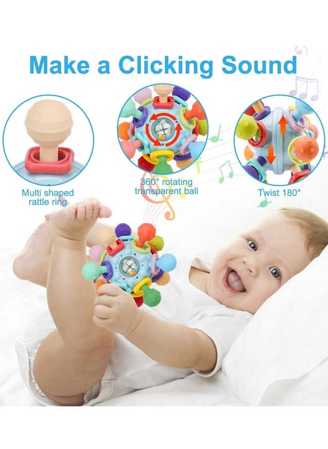 Baby  Sensory Toys for 0-6 6-12 Months, Food Grade Teething Toys for Babies 0 3 6 9 12 18 Months, Newborn Infant Learning Developmental Toys Gifts for 1 2 Year Old Boys Girls