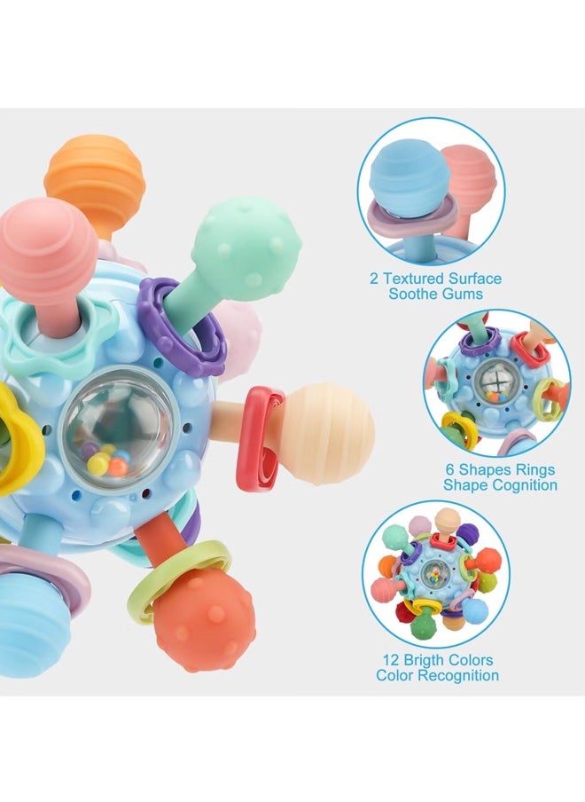 Baby  Sensory Toys for 0-6 6-12 Months, Food Grade Teething Toys for Babies 0 3 6 9 12 18 Months, Newborn Infant Learning Developmental Toys Gifts for 1 2 Year Old Boys Girls