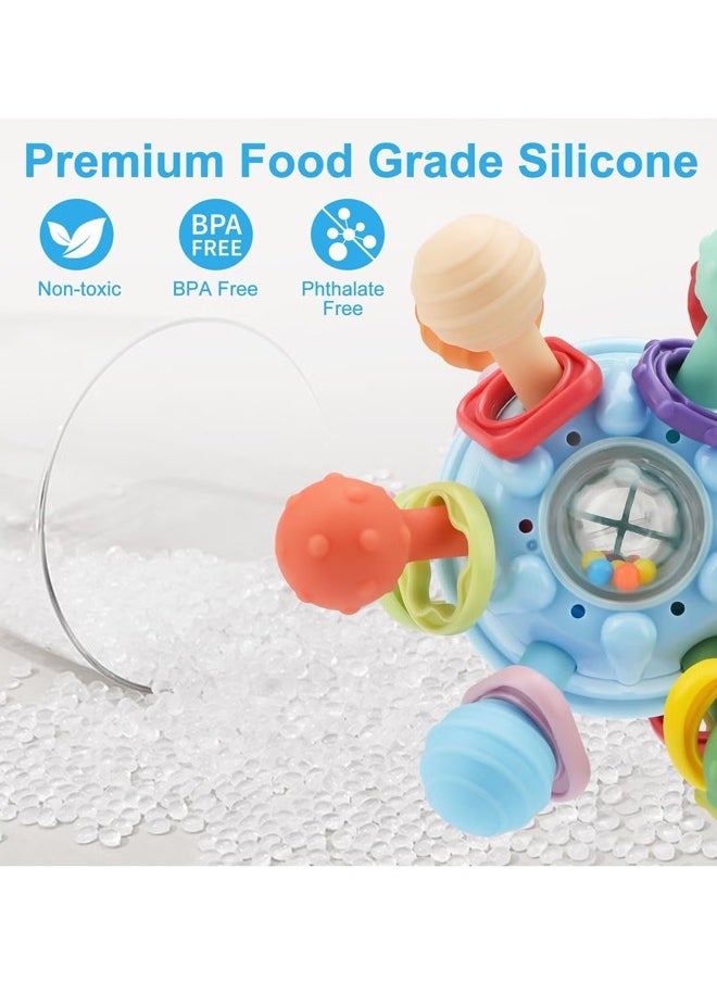 Baby  Sensory Toys for 0-6 6-12 Months, Food Grade Teething Toys for Babies 0 3 6 9 12 18 Months, Newborn Infant Learning Developmental Toys Gifts for 1 2 Year Old Boys Girls