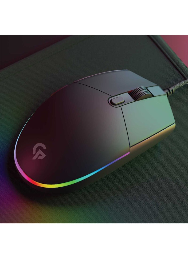 6D Gaming Mouse Chronicle Rainbow with Ergonomic Design, 6 Buttons, Instant 704F Sensor, 7 RGB Lights, Instant 704F Sensor, Compatible with Windows and Mac