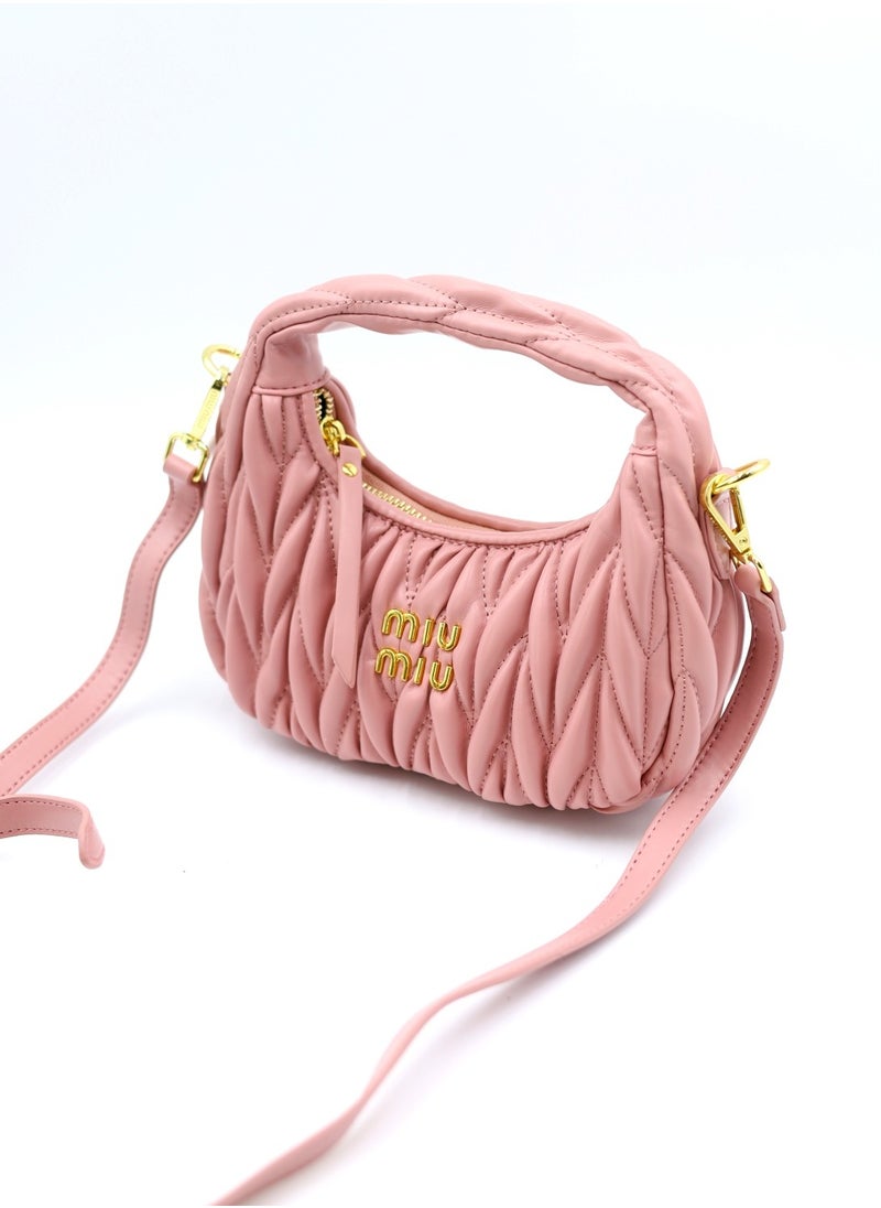 MIU Wander nappa leather hobo Shoulder Bag