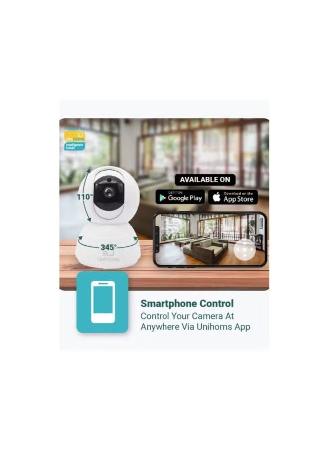 Indoor WiFi Camera Full HD Motion Detection and Tracking with Two Way Audio Compatible with Siri Alexa