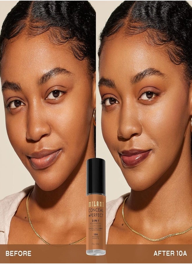 Milani Cosmetics Conceal + Perfect 2-In-1 Foundation + Concealer 10A Hazelnut 30ml