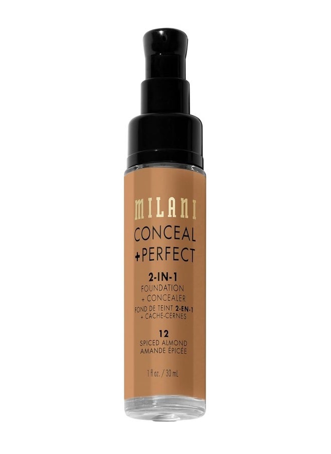 Milani Cosmetics Conceal + Perfect 2-In-1 Foundation + Concealer 12 Spiced Almond 30ml