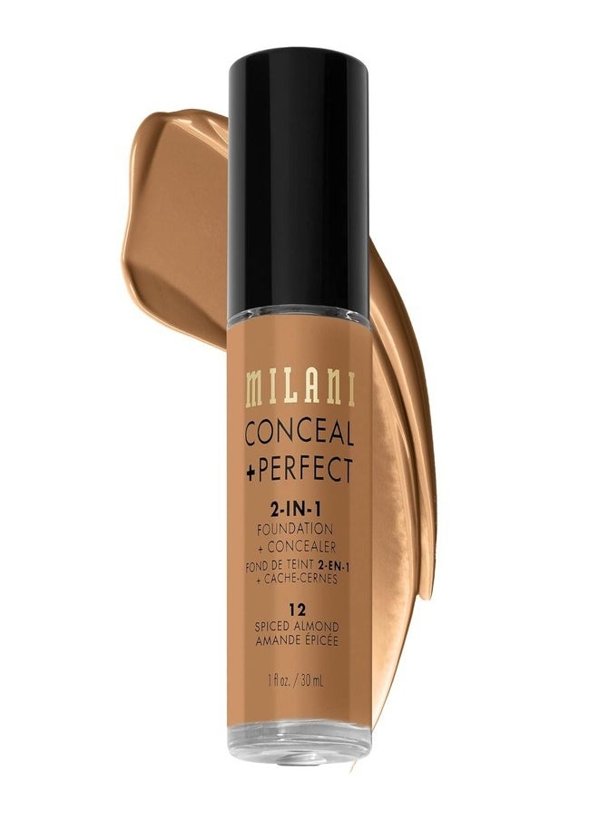 Milani Cosmetics Conceal + Perfect 2-In-1 Foundation + Concealer 12 Spiced Almond 30ml