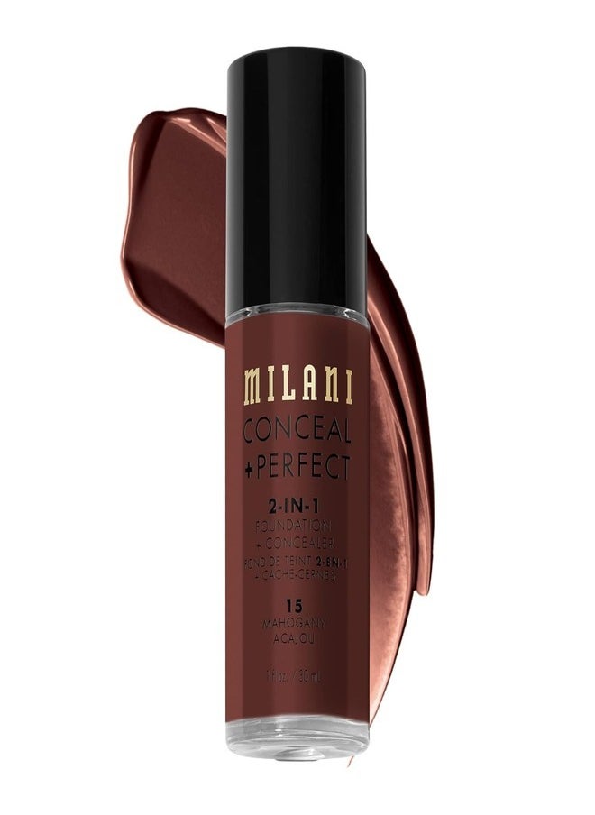 Milani Cosmetics Conceal + Perfect 2-In-1 Foundation + Concealer 15 Mahogany Acajou 30ml