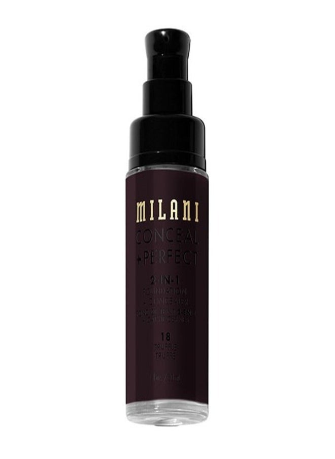 Milani Cosmetics Conceal + Perfect 2-In-1 Foundation + Concealer 18 Truffle 30ml