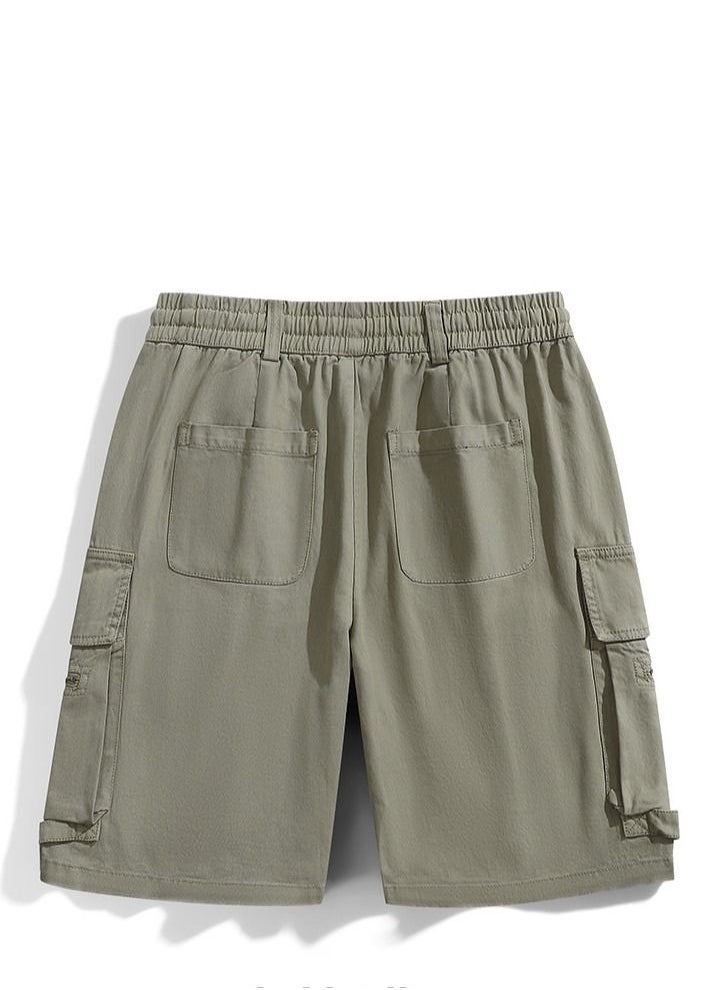 Men/ Women's Multi Pocket Work Shorts Khaki