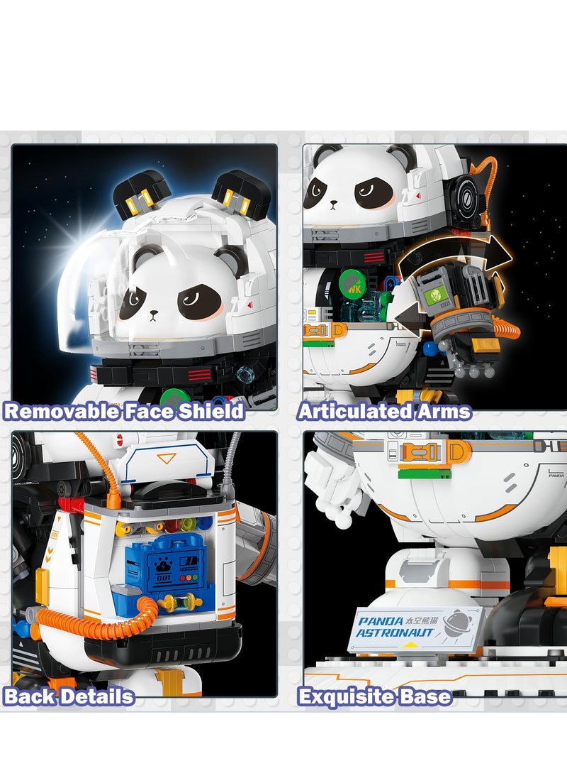 Space Panda Astronaut Building Sets, Cute Animals Panda Bear Display Model, Space Toys Sets for Adults Kids Boys Girls Aged 8 9 10 11 12 13