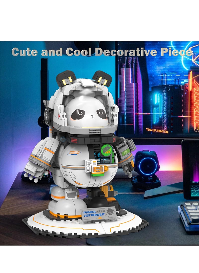 Space Panda Astronaut Building Sets, Cute Animals Panda Bear Display Model, Space Toys Sets for Adults Kids Boys Girls Aged 8 9 10 11 12 13