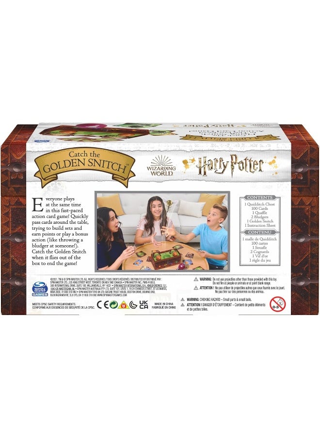 Harry Potter Catch The Golden Snitch, A Quidditch Board Game for Witches, Wizards and Muggles, Family Game Ages 8 & up