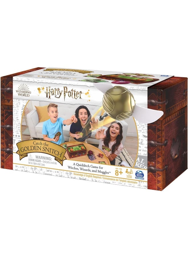 Harry Potter Catch The Golden Snitch, A Quidditch Board Game for Witches, Wizards and Muggles, Family Game Ages 8 & up