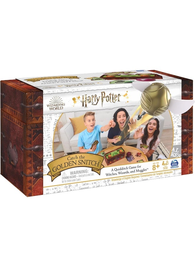 Harry Potter Catch The Golden Snitch, A Quidditch Board Game for Witches, Wizards and Muggles, Family Game Ages 8 & up