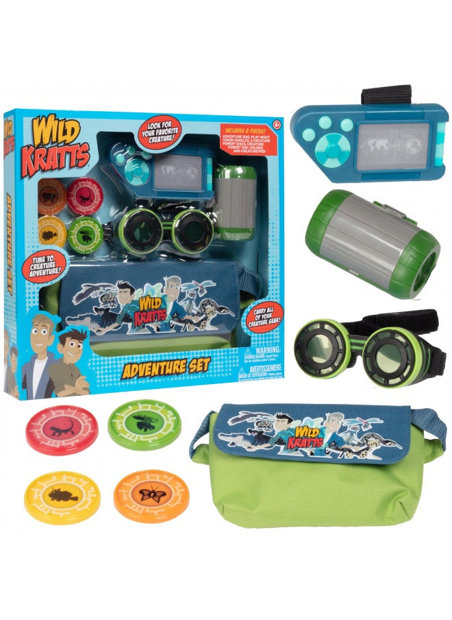 Wild Kratts Adventure Set - Officially Licensed - Includes Goggles, Creature Pod, Power Discs and More- 8 Pieces - for Costumes, Pretend & Dress Up Play - Fun Interactive Toy Gift for Kids - Ages 3+