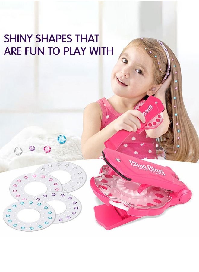 Hair Decorative Set, Dressing Toy，Girls Stick Drill Toy with Rhinestones, Bling Makeup Toy, Comes 180 Sparkling Gems