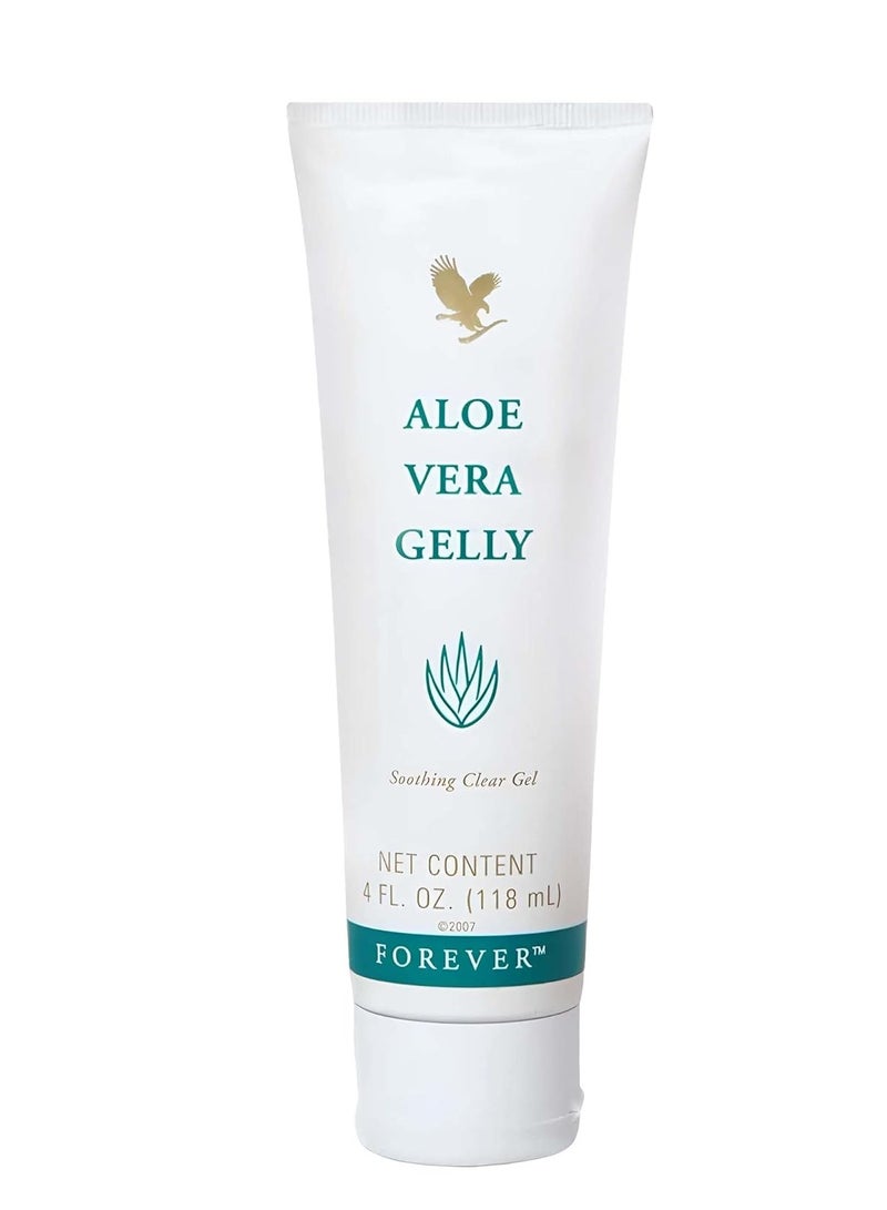 Living - Aloe Vera Gelly - Pure Aloe Gel - Soothes, Moisturizes, and Conditions - Vegan, Vegetarian, Gluten-Free - 4 fl oz. 118 mlml