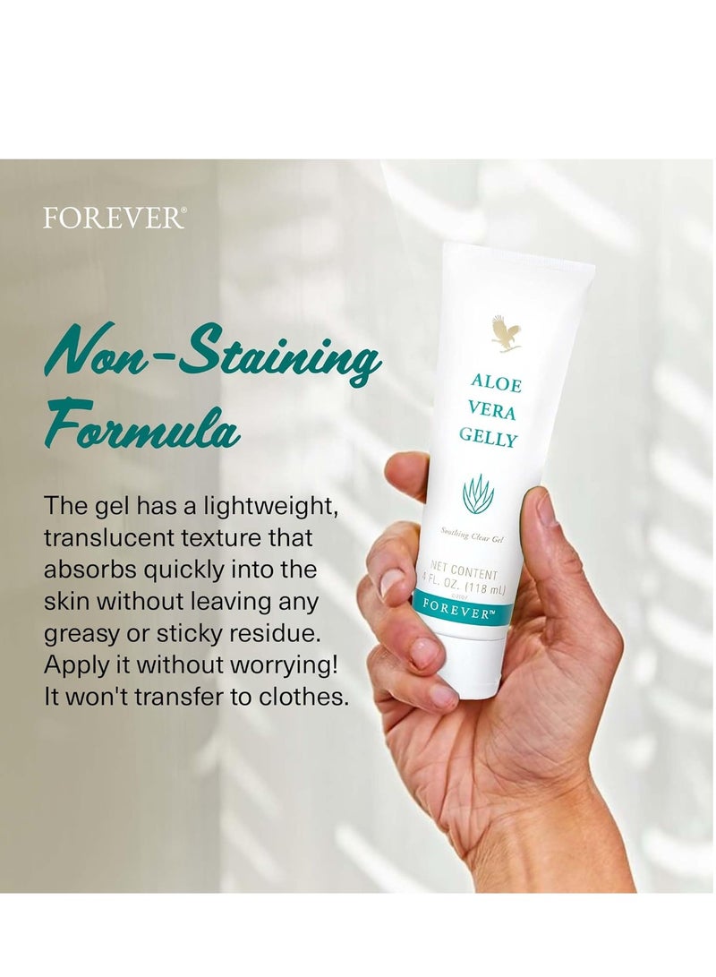 Living - Aloe Vera Gelly - Pure Aloe Gel - Soothes, Moisturizes, and Conditions - Vegan, Vegetarian, Gluten-Free - 4 fl oz. 118 mlml