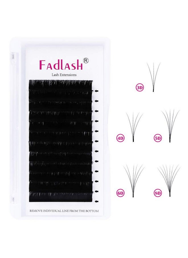 Easy Fan Volume Lashes Extensions 0.05mm 0.07mm Self Fanning Eyelash Extensions 2D~10D C/D/DD Curl Volume Eye Lash Extensions 8-20mm Length by FADLASH (0.07-D, 12mm)