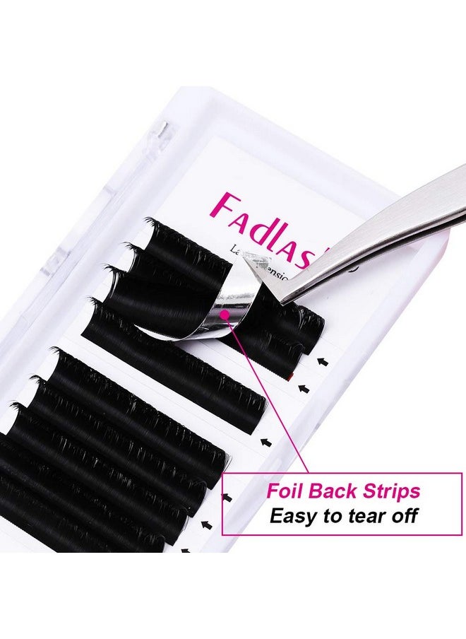 Easy Fan Volume Lashes Extensions 0.05mm 0.07mm Self Fanning Eyelash Extensions 2D~10D C/D/DD Curl Volume Eye Lash Extensions 8-20mm Length by FADLASH (0.07-D, 12mm)